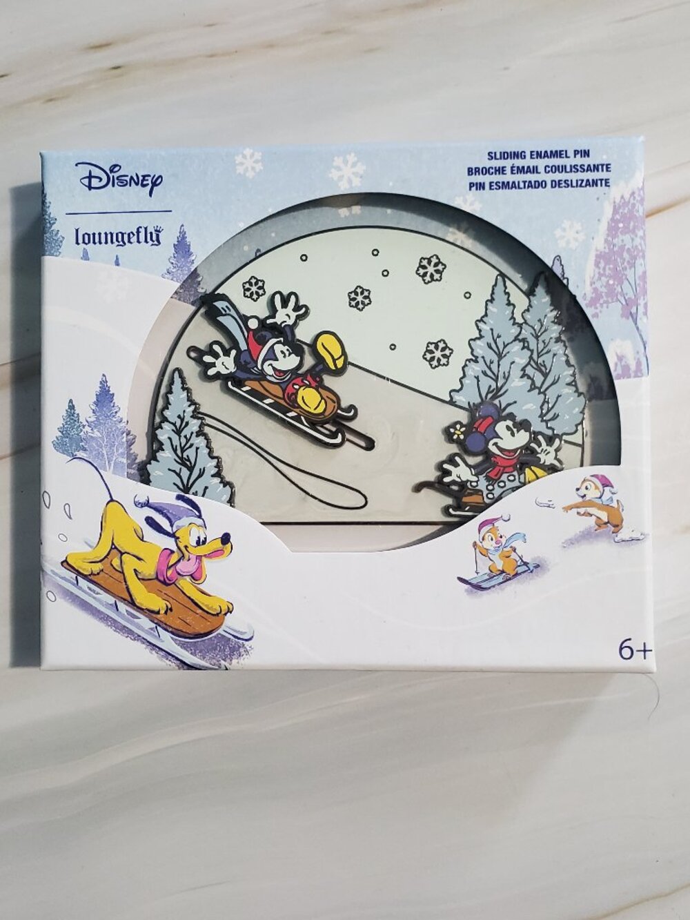 Loungefly x Disney Mickey Mouse and Friends Snow Day Limited Edition Jumbo Pin